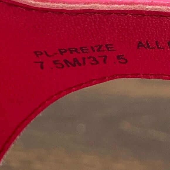 BCBGeneration Womens Preize Leather Platform Slingback Stiletto Sandals Pink 7.5 - Picture 11 of 11